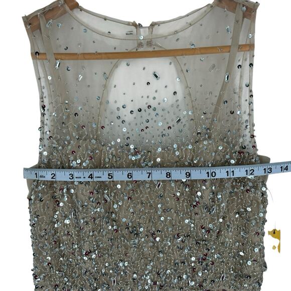 Alice & Olivia Embellished Party Dress Size 0 MSRP $794 Prom Silver Beading - Picture 3 of 9